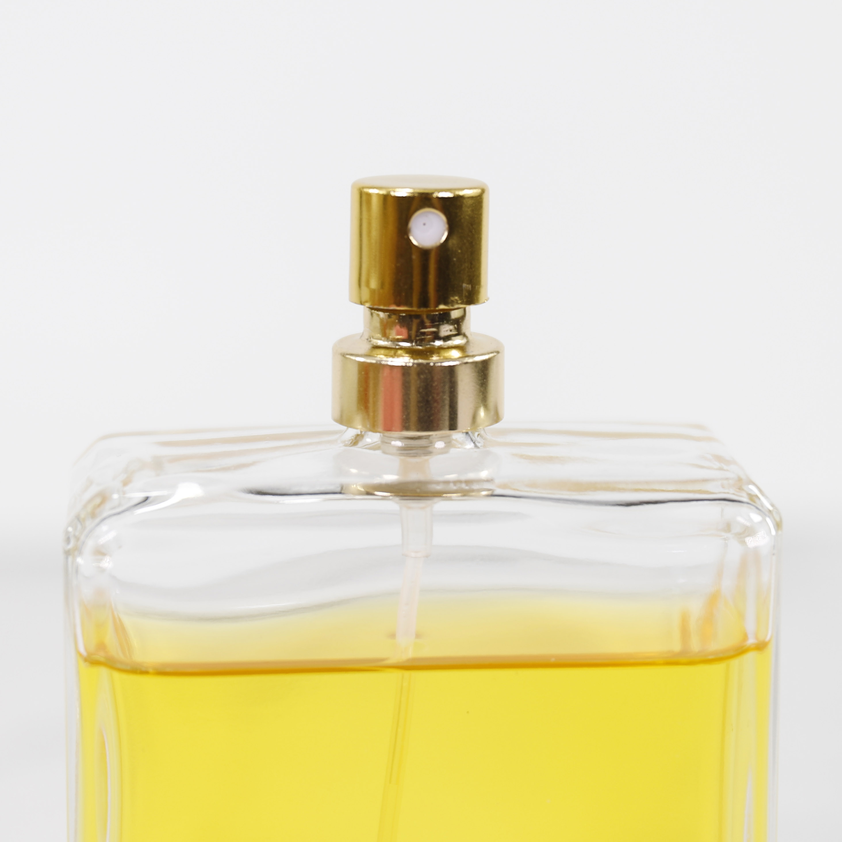 High Quality Square Crimp Custom Logo Perfume Spray Glass Bottle 50ml 100ml