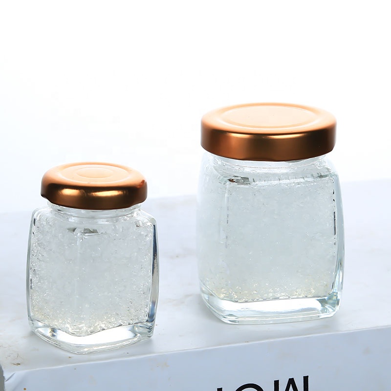 High Quality Square Glass Jam Glass Bottle Jars Pack 100ml For Honey Bird's Nest