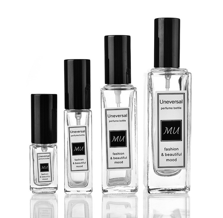 High Quality Square Transparent Mist Spray 30ml Empty Bottle Glass Perfume spray bottle