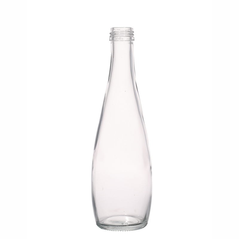 High Quality Suppliers Glassware Customize Clear Glass Water Bottle with Metal Lid 330ml 500ml