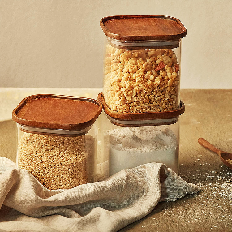 High Quality Tea Nut Grain Storage Glass Jar Kitchen Container With Ball Cork