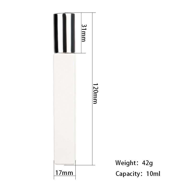 High Quality Thick Bottom 10ml Mini Square Black&White Refillable Perfume Spray Bottle with Aluminum Atomizers for Perfume