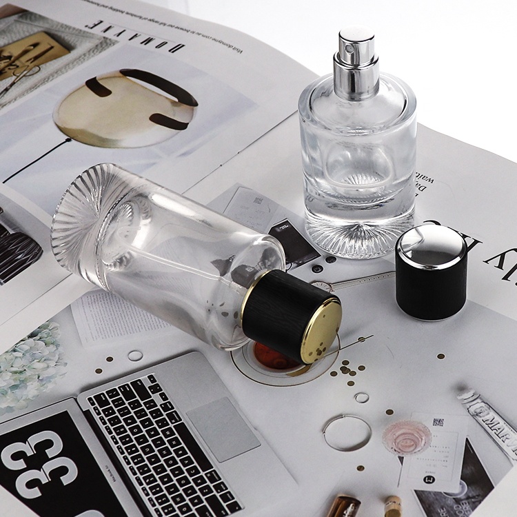 High Quality Thick Bottom Cylinder Round Glass Perfume Spray Bottle 30ml 50ml With Box Tube