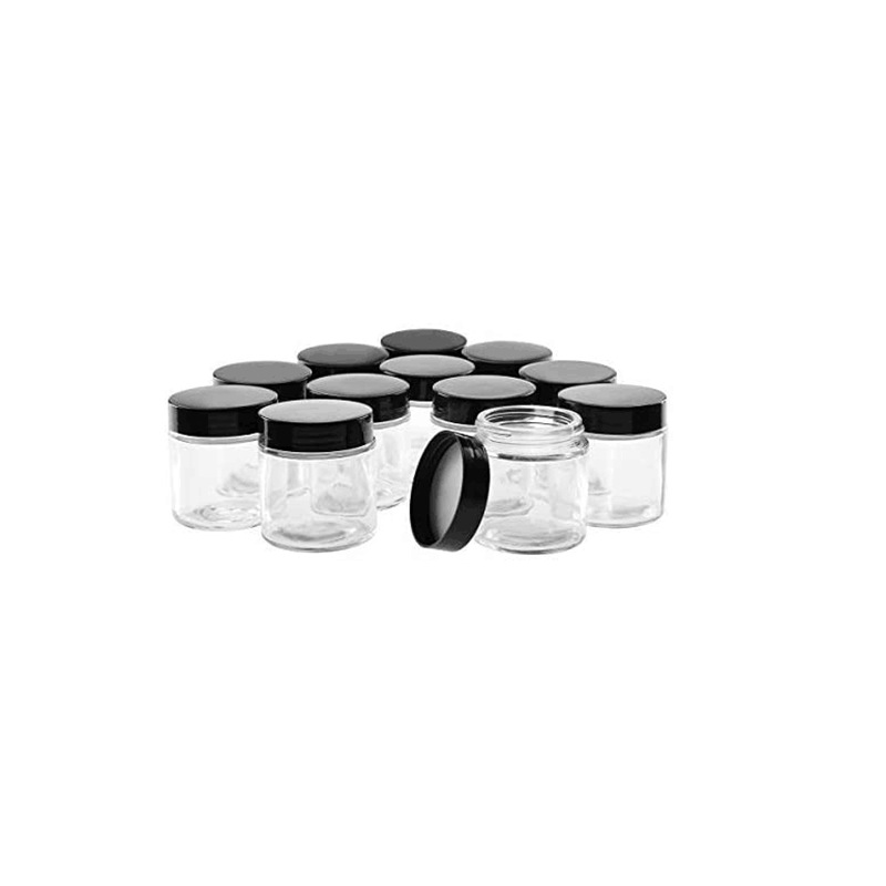 High Quality Transparent 4OZ Cream Bottle Glass Jar 120ml Round Straight Side Glass Jar For Eye Cream