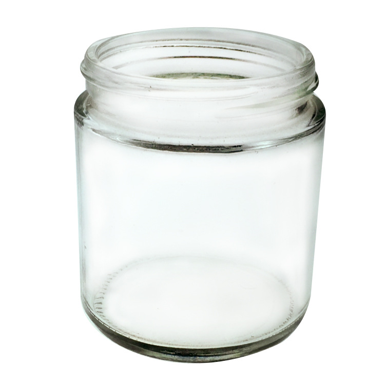 High Quality Transparent 4OZ Cream Bottle Glass Jar 120ml Round Straight Side Glass Jar For Eye Cream