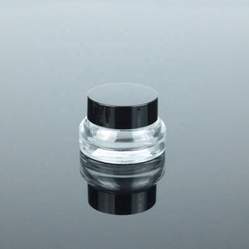 High Quality UV Gold Lid Custom15ml 30ml 50ml Empty Blue Glass Jar for Cosmetic Packaging (GJM41)