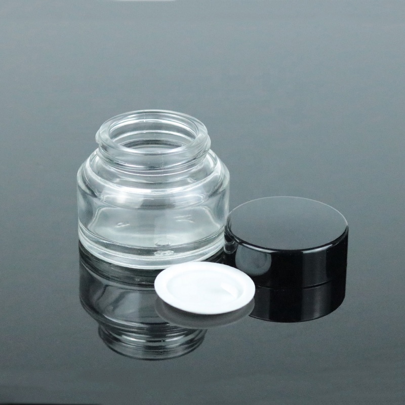 High Quality UV Gold Lid Custom15ml 30ml 50ml Empty Blue Glass Jar for Cosmetic Packaging (GJM41)