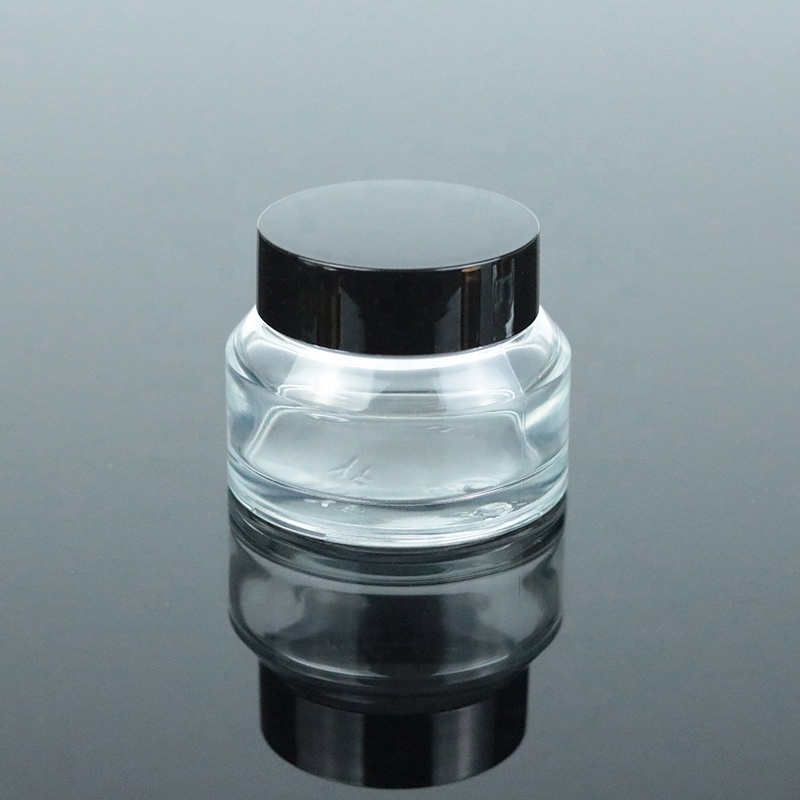 High Quality UV Gold Lid Custom15ml 30ml 50ml Empty Blue Glass Jar for Cosmetic Packaging (GJM41)