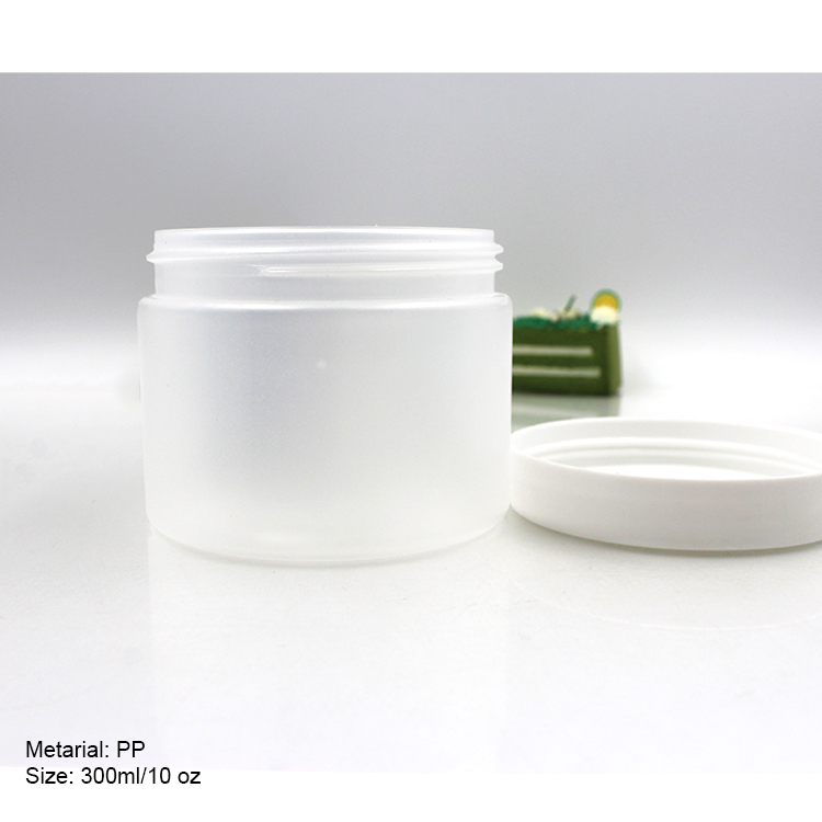 High Quality White 300 Ml 300ml Round Cosmetic Beauty Cream Plastic PP Jar