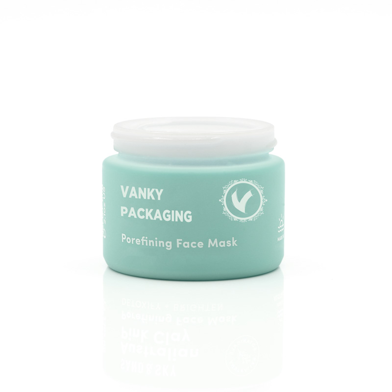 High Quality White Glass Cosmetic Cream jar with skincare face cream Jar