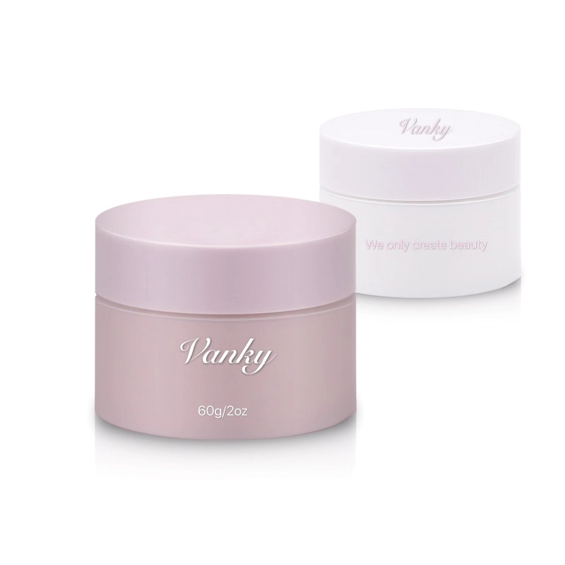 High Quality White Glass Cosmetic Cream jar with skincare face cream Jar