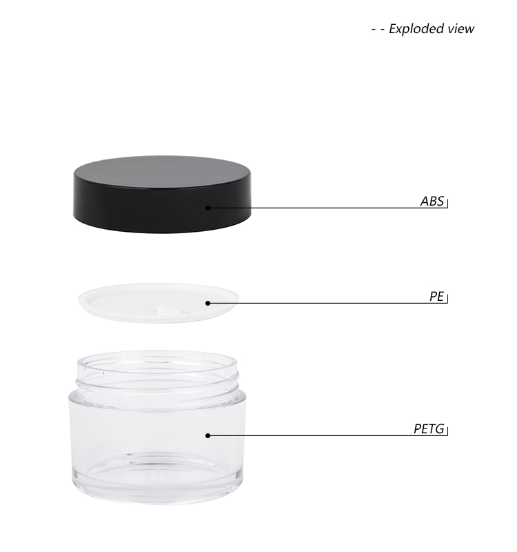 High Quality Wholesale 15ML 30ML 50ML Round PETG Cosmetic Jar With Lid