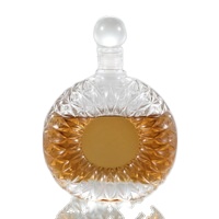 High Quality Wholesale Clear Customize Empty Wine Crystal Glass Bottle for Liquor 530ml