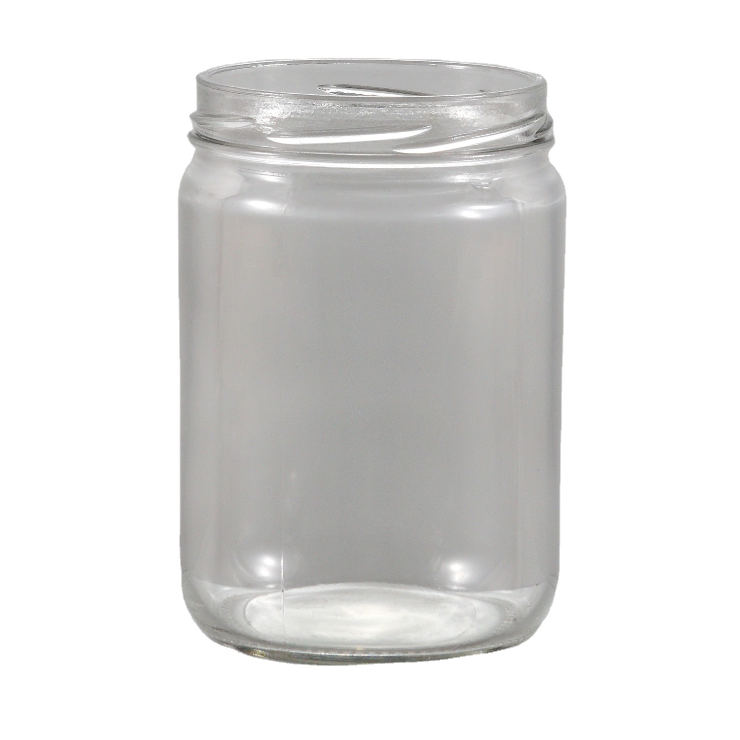 High Quality Wholesale Empty Round Clear Storage Food Glass Jar for Kitchen