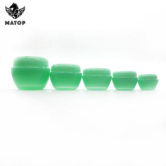 High Quality Wholesale Plastic Green Cosmetic Jar