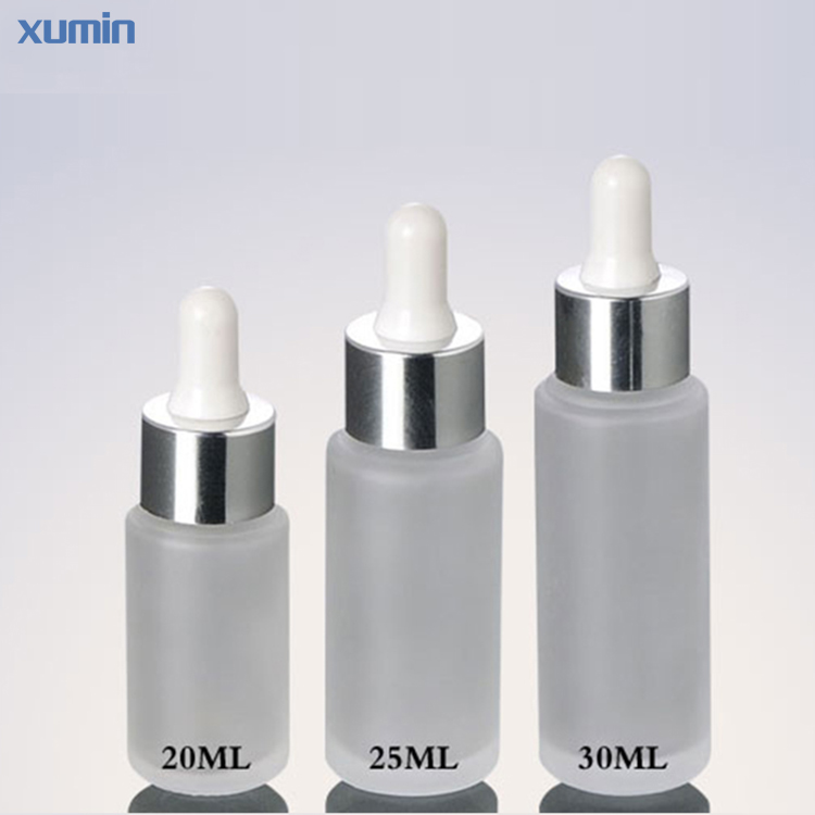 High Quality Wholesale cosmetic frosted glass dropper bottle 20ml 25ml 30ml for dropper bottle