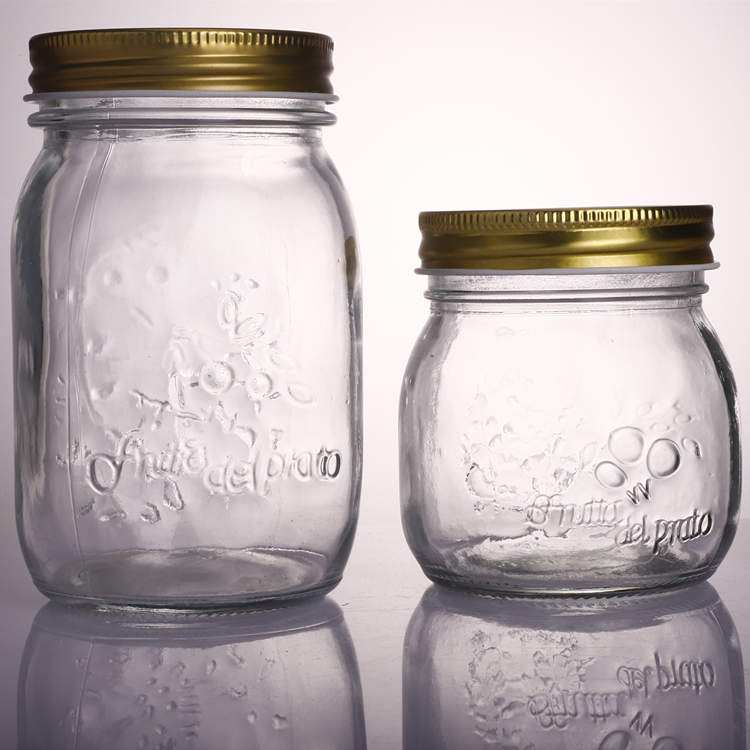 High Quality Wide Mouth Glass Manson Jars For Kitchen Storage