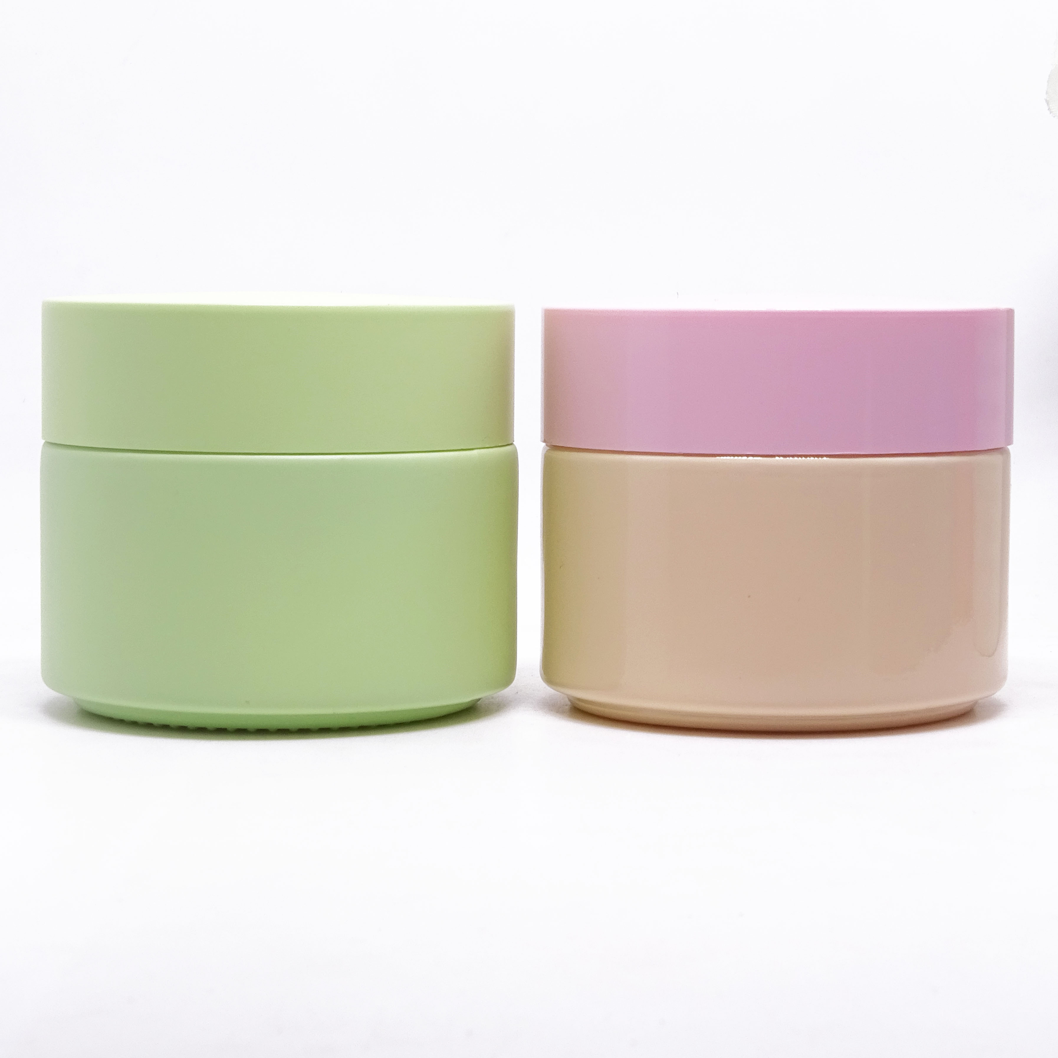 High Quality Wide Mouth White Glass Jar For Cream With Aluminium Lid Cap 100g 50g