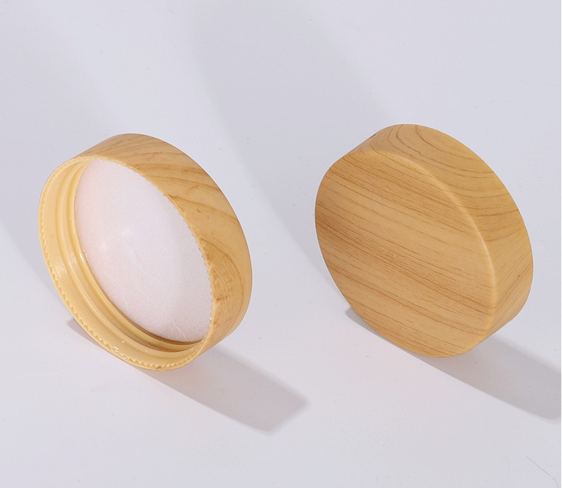 High Quality Wood Grain Lid Empty Custom Private Label Eco Friendly Reusable Glass Containers Lip Scrub Jars Wholesale Low Moq