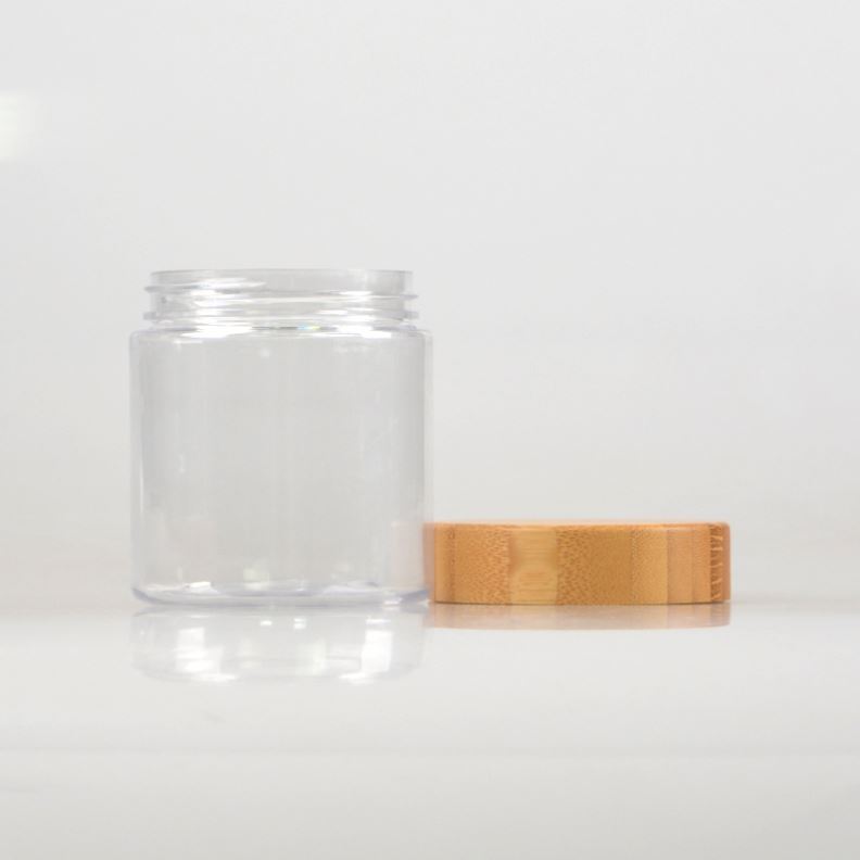 High Quality Wooden Container Glass Jar With Inner Plastic Lid And Spoon