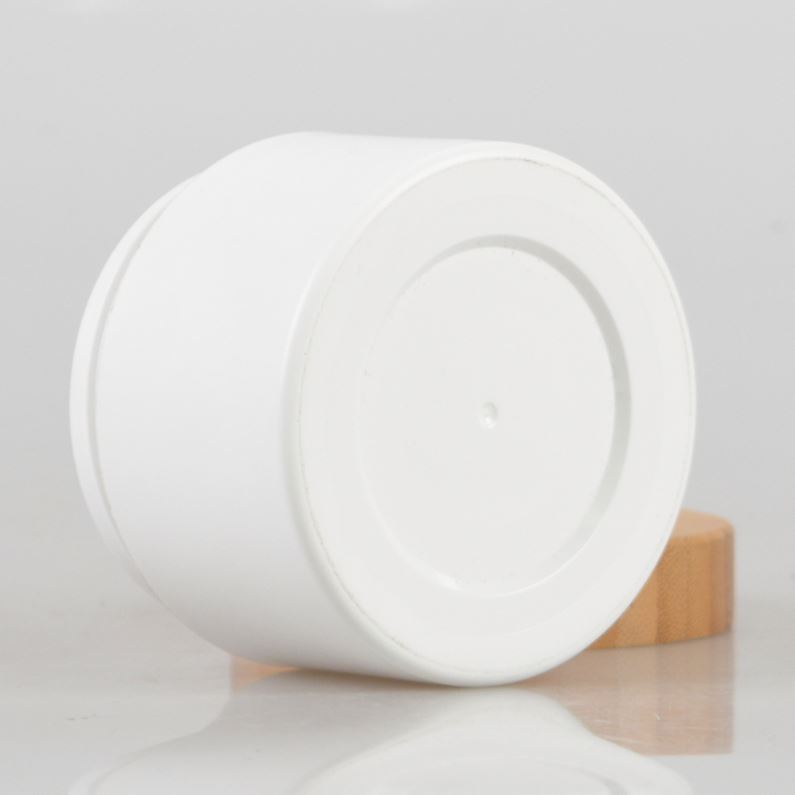 High Quality Wooden Container Glass Jar With Inner Plastic Lid And Spoon
