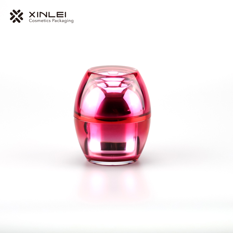 High Quality ball shaped Acrylic Jar with red lid 15g
