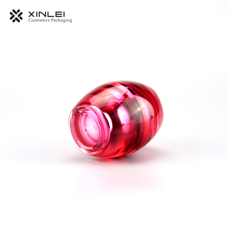 High Quality ball shaped Acrylic Jar with red lid 15g