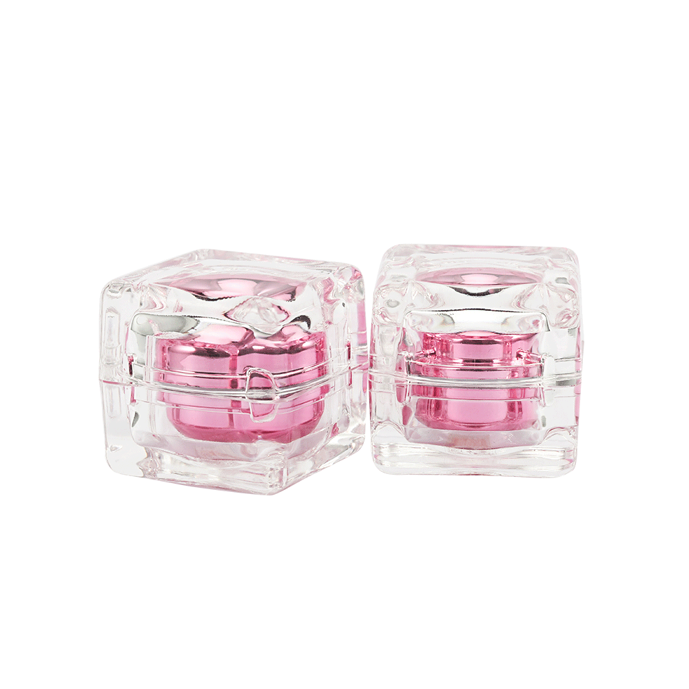 High Quality conteiner cosmetic 5gr jar pink plastic jars for cosmetics