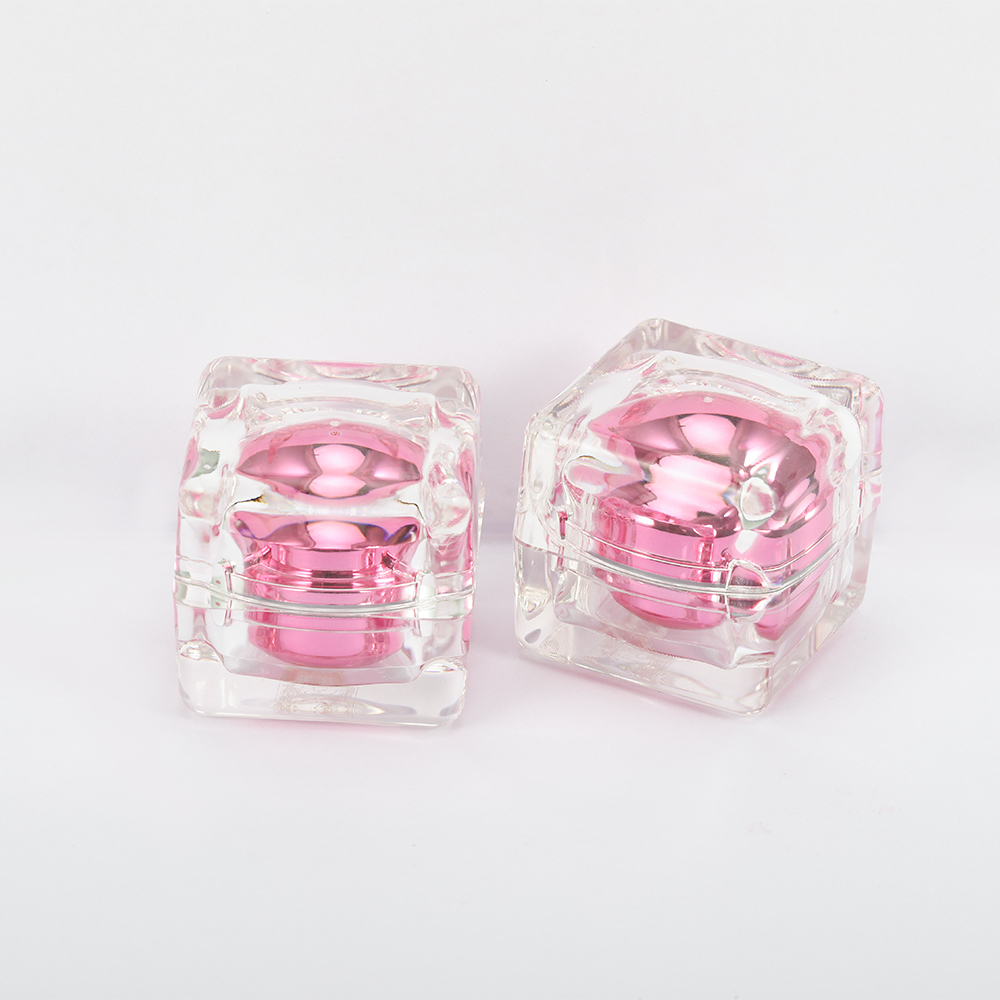 High Quality conteiner cosmetic 5gr jar pink plastic jars for cosmetics