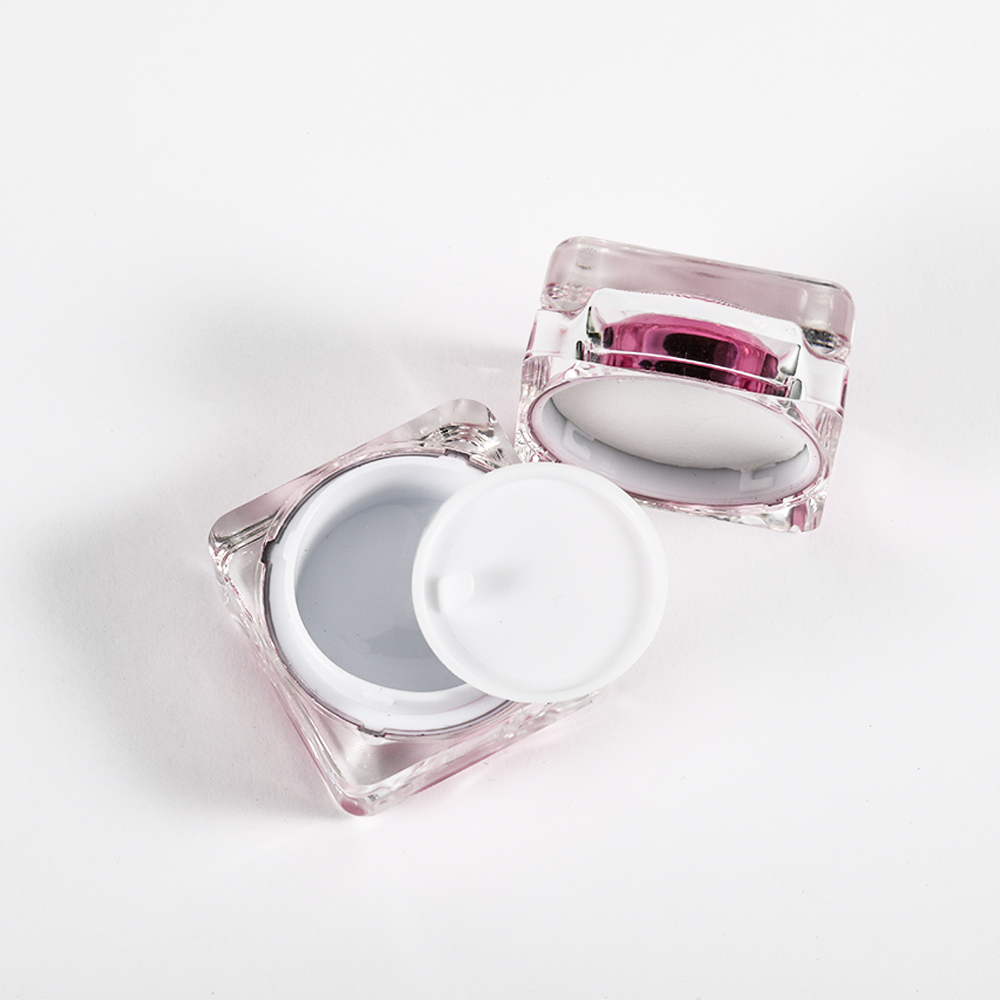 High Quality conteiner cosmetic 5gr jar pink plastic jars for cosmetics
