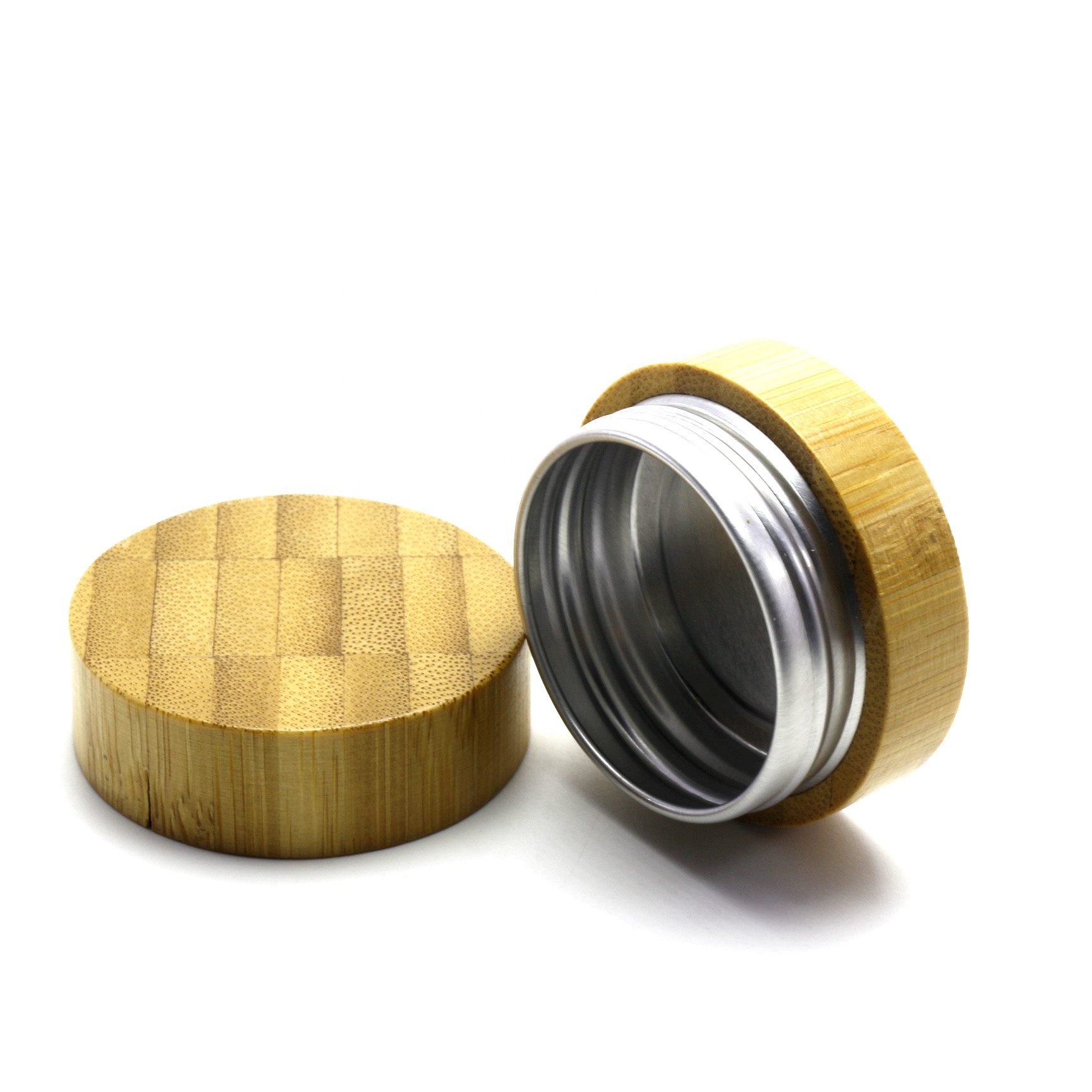High Quality cosmetic bamboo face cream jar with aluminum inner GJ-221RL