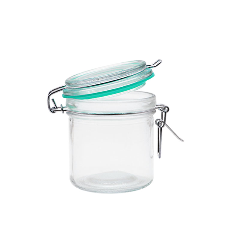 High Quality food grade jar 100ml 180ml 280ml 380ml 500ml honey jar glass for glass jar storage with bamboo lid