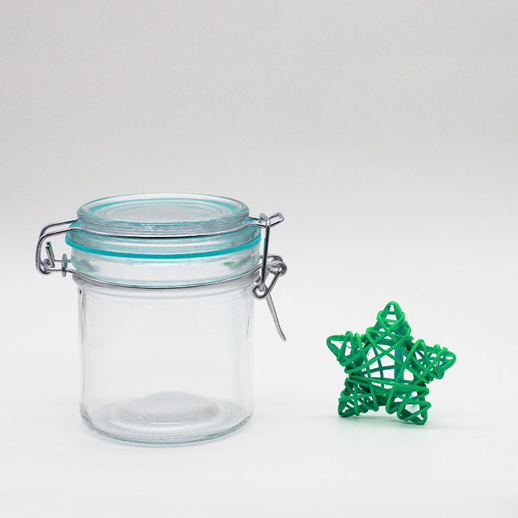 High Quality food grade jar 100ml 180ml 280ml 380ml 500ml honey jar glass for glass jar storage with bamboo lid