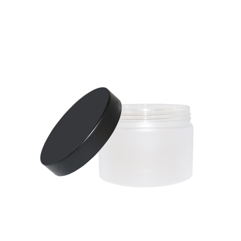 High Quality plastic PE PP face cream jar Cosmetic Plastic PET Cream Jar with Aluminum Lids
