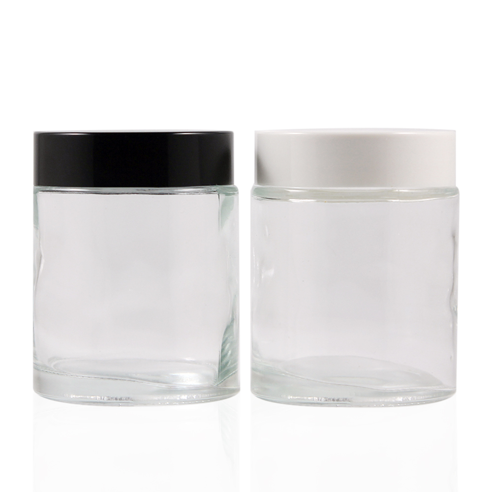 High Quantity 100ml Clear Round Shape Glass Cosmetic Cream Jar
