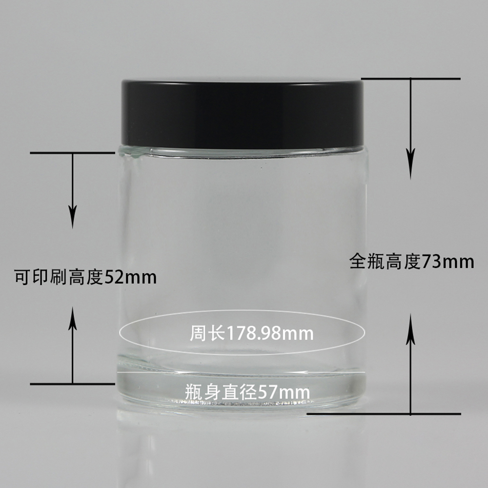 High Quantity 100ml Clear Round Shape Glass Cosmetic Cream Jar