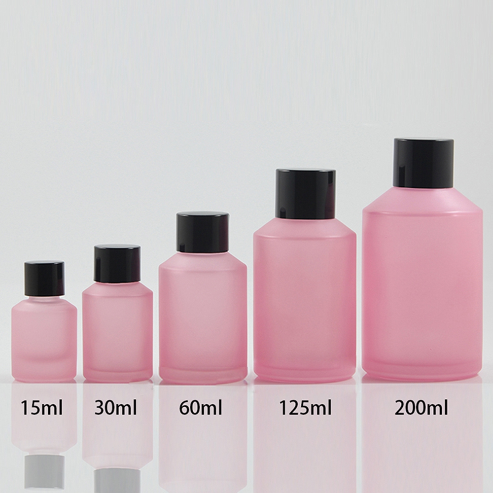 High Quantity 15ml 30ml 60ml 125ml 200ml pink glass bottles for essential oil