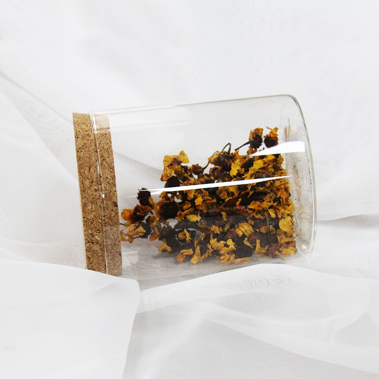 High Standard Borosilicate Container Jar Glass Food Storage With Wood Cork