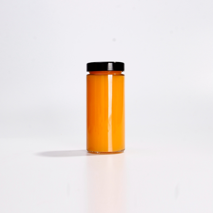 High Top Lid 300ml  Glass Jar  With 58#  Lid 450g Honey Glass Jar