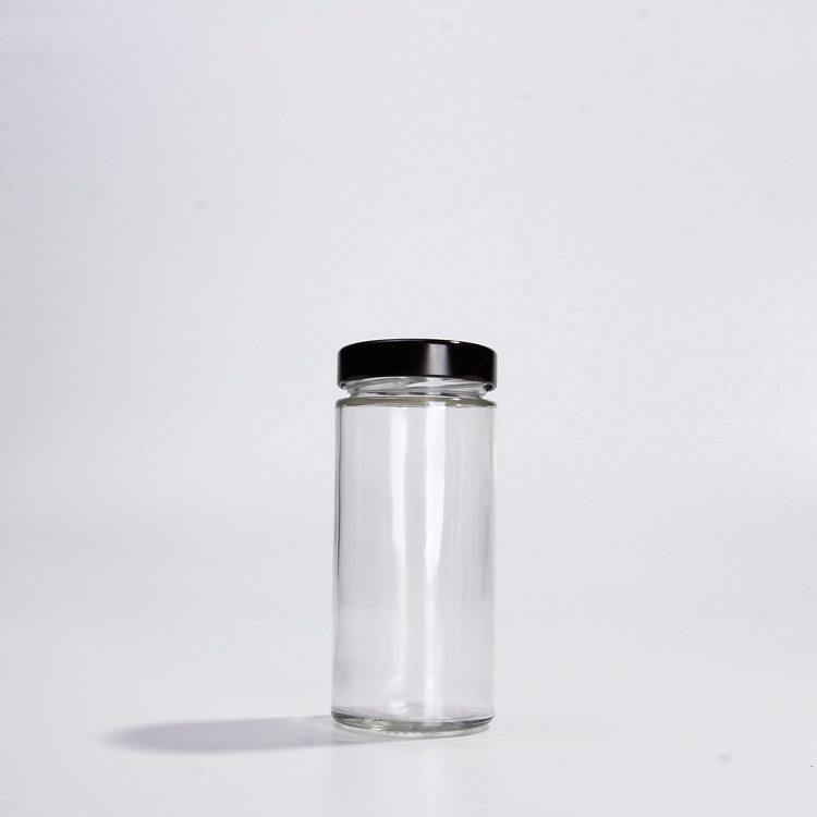 High Top Lid 300ml Glass Jar With 58# Lid 450g Honey Glass Jar