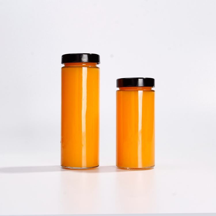 High Top Lid 300ml Glass Jar With 58# Lid 450g Honey Glass Jar