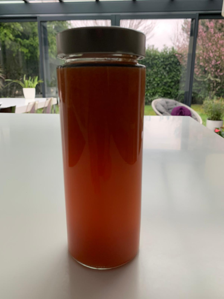 High Top Lid 380ml Glass Jar With 58# Lid 500g Honey Glass Jar