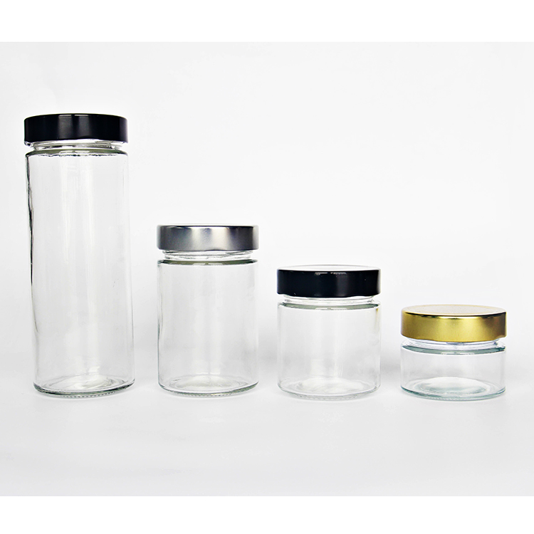 High Top Lid 380ml Glass Jar With 58# Lid 500g Honey Glass Jar
