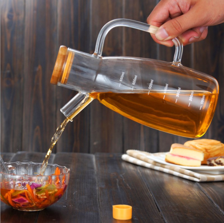 High borosilicate glass olive oil vinegar glass bottle