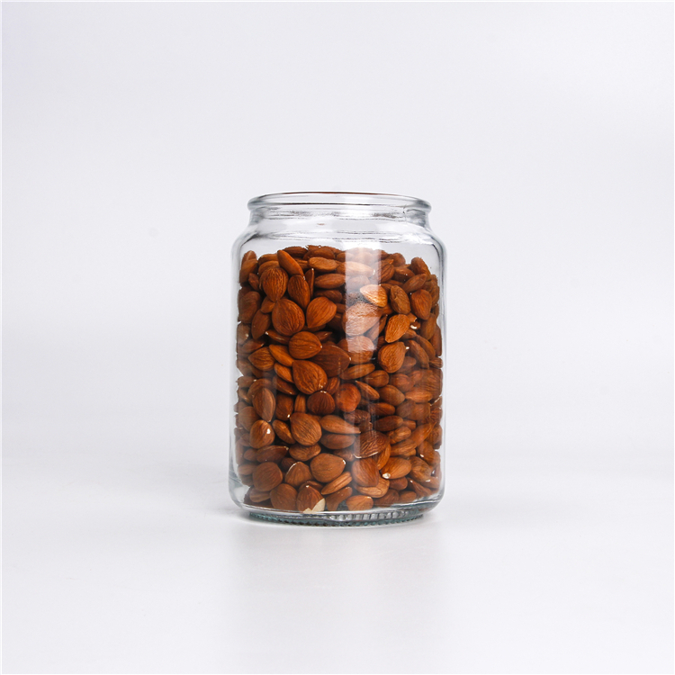 High borosilicate glass storage jar bottle without screw lid glass kitchen food container