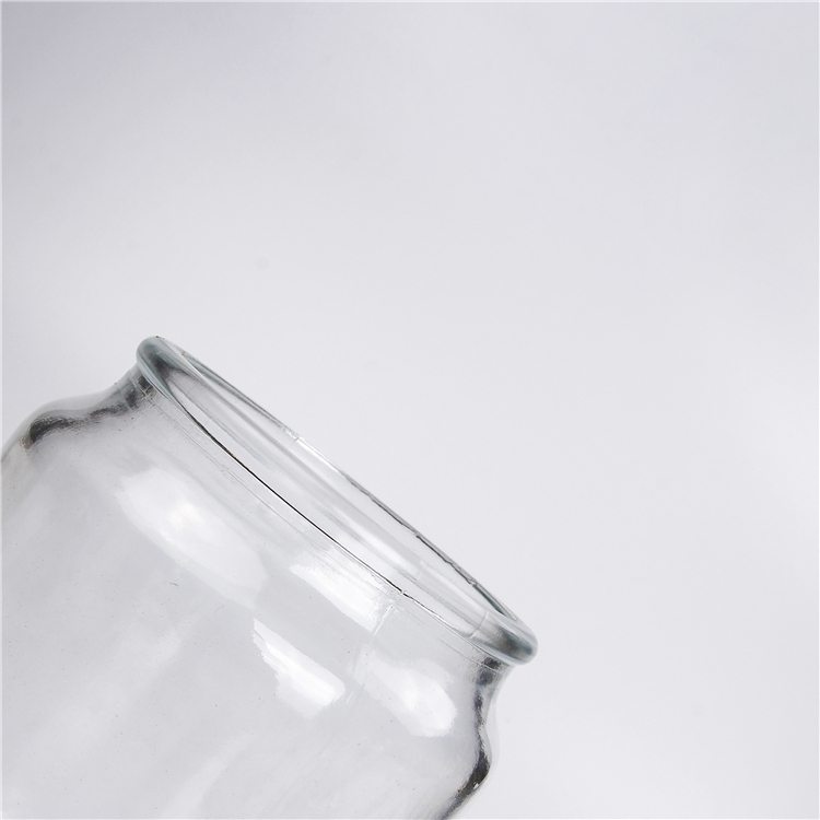 High borosilicate glass storage jar bottle without screw lid glass kitchen food container