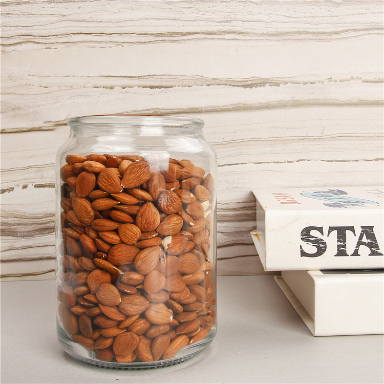 High borosilicate glass storage jar bottle without screw lid glass kitchen food container