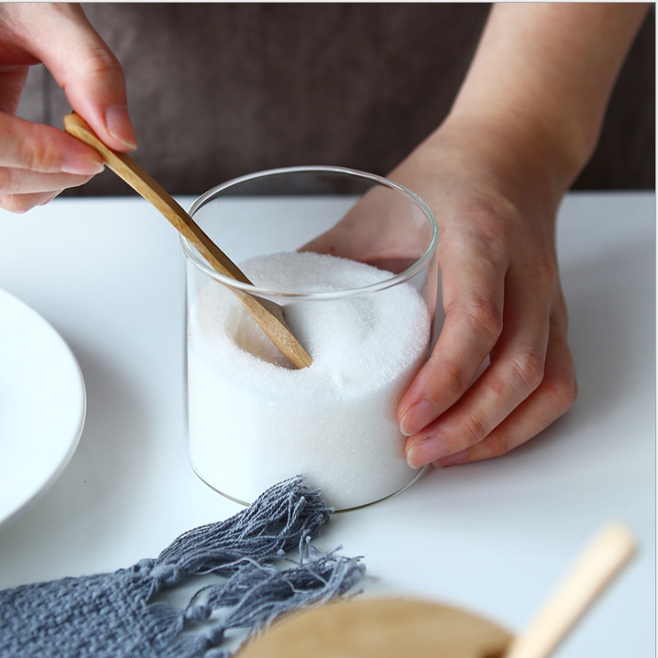 High borosilicate seasoning storage glass jar for kitchen