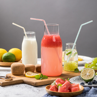 High borosilicate storage tank cork milk bottle with three volumes