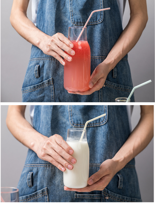 High borosilicate storage tank cork milk bottle with three volumes